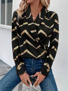 SHEIN Clasi Women Blouses - Hitam - View 5
