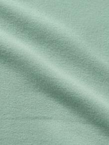 Manfinity Homme Nam Đồ họa Chữ cái Áo nỉ - Màu xanh Bạc hà - Xem 6