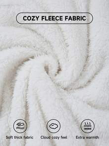 SHEIN SXY Buffalo Plaid Pattern Drop Shoulder Teddy Pullover - Multicolor - View 3