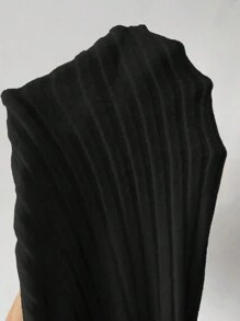 Chiquease Cổ giả Ren Mộc nhĩ Tay áo kèn  Áo thun - màu đen - Xem 5