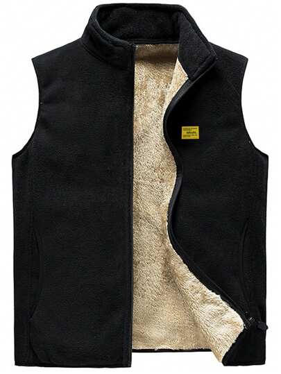 canottiera da uomo con patch a lettera, canottiera nero da uomo, canottiera da uomo, canottiera vintage Us Nordstrom, per autunno inverno