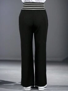 新款镂空腰部优雅通勤高腰休闲阔腿裤