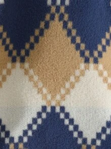 Young Boy Argyle Pattern Sweater - Multicolor - View 3