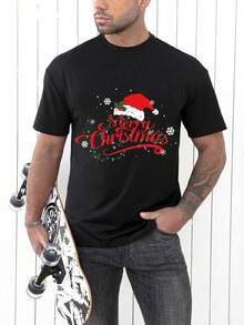 Manfinity Hypemode Men Christmas Print Tee - Black - View 4