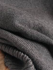 GIGOGOU 秋冬保暖女士宽松高领毛衣休闲长袖上衣秋季衣服 - 深灰色 - 查看 4