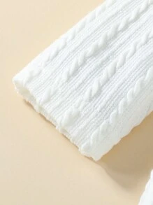 Babymeisje Getextureerd Slaap-jumpsuit op voet