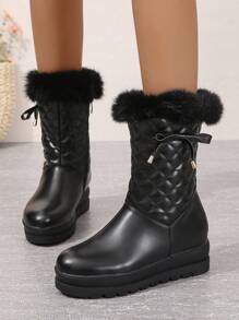 Women's Snow Boots - Black - View 1