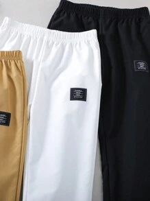 男小童3入組字母補丁細節衛褲 - 彩色 - 查看 7