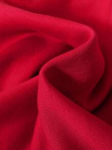 SHEIN Baby Boy Letter Graphic Sweatshirt & Sweatpants - Burgundy - View 6