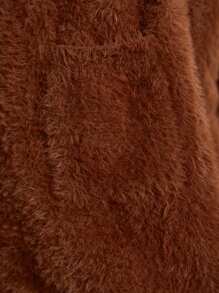SHEIN 2pcs/set Teen Girls' Elegant Loose Fit Long Sleeve Cardigan And Skirt - Brown - View 4