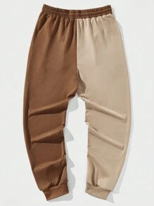 Street Life 男款骷髏印花拼色束腰運動長褲 - 彩色 - 查看 2