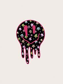 Maryam Alam uno Sábana de con estampado de estrella grafiti Pegatina - Multicolor - Ver 3