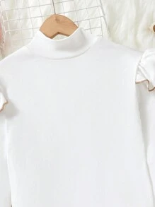 SHEIN 少女荷葉邊 T 恤和束帶褲 - 彩色 - 查看 4