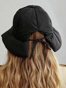 MOTF PREMIUM CURVED BLACK CASUAL BUCKET HAT - Black - View 3