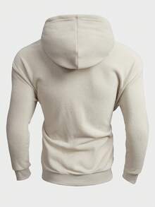 Manfinity Homme Men Kangaroo Pocket Drawstring Hoodie - Apricot - View 2