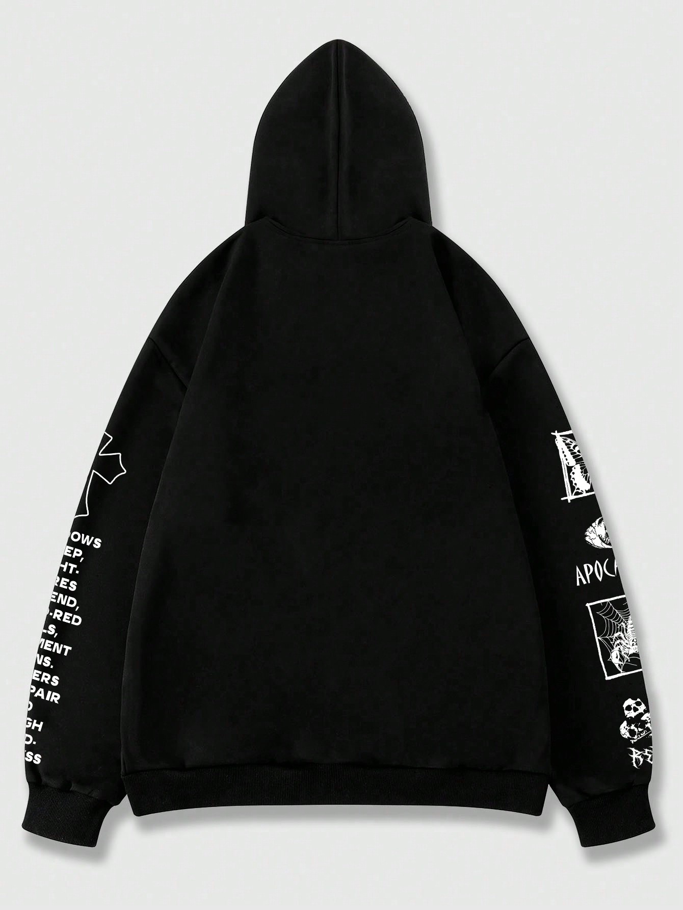 ROMWE Grunge Punk Men Slogan Graphic Zip Up Hoodie SHEIN USA