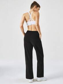 GLOWMODE 極地羊毛加厚寬腿運動長褲,帶口袋,舒適保暖