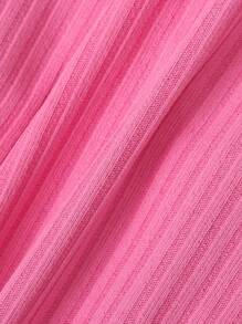 Đứa bé gái 2 Miếng Thêu Mô hình cung Viền Ruffle Áo thun - Nhiều màu - Xem 7