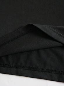 Manfinity Dauomo Men I Love My Boyfriend Slogan Graphic Tee - Black - View 5