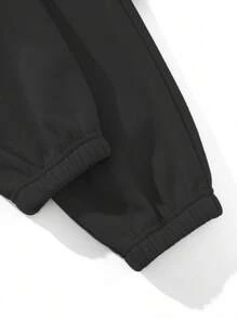 SHEIN Drop Shoulder Pullover mit Buchstabengrafik & Jogginghose