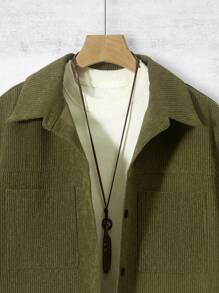 Teenage Boys' Patchwork Pocketed Jacket - Black - View 6