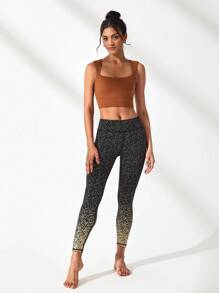 Core Rhythm Apretado De Deporte Estampado Completo De Longitud Completa Para Mujeres - Multicolor - Ver 5
