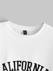 Tatiana Trad Art Sudadera De Cuello Redondo Con Letras Impresas En Talla Grande Para Mujeres - Blanco - Ver 4