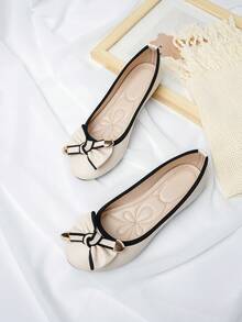 Teenagers' Fashionable, Versatile, Comfortable, Wear-Resistant Flat Shoes, Apricot Color, For Girls - Apricot - View 6