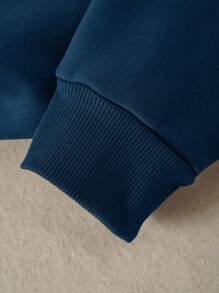 INAWLY Coffee And Slogan Graphic Thermal Lined Sweatshirt,Long Sleeve Tops Graduation,Back To School Outfits,Graduation,Teacher Outfits For Women,Back To School Pullover Fall Outfit