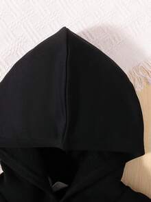 SHEIN Tween Boy Tiger & Letter Graphic Sweatshirt - Black - View 4