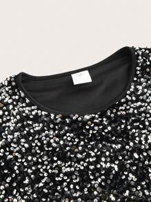 SHEIN ICON Plus Sequin Decor Dress, Summer