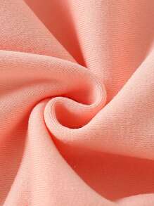 SHEIN 女小童標語圖案加絨內裏運動衫