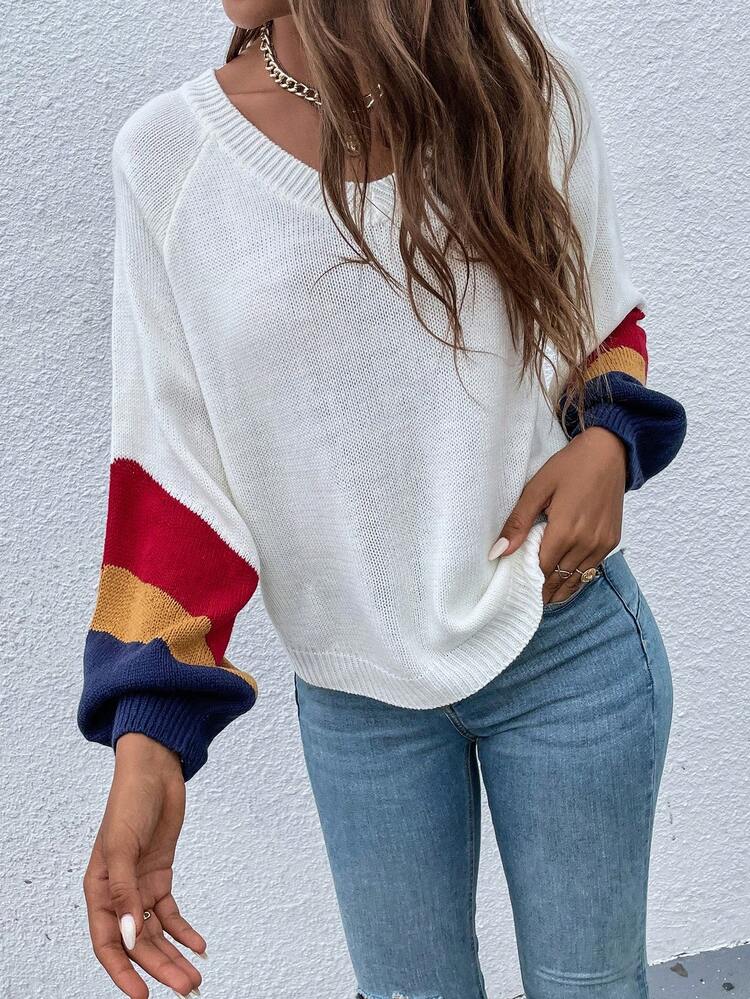 SHEIN Unity Suéter De Mujer Casual - Multicolor - Añade 6