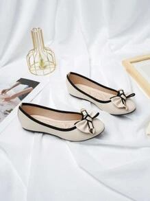 Teenagers' Fashionable, Versatile, Comfortable, Wear-Resistant Flat Shoes, Apricot Color, For Girls - Apricot - View 4