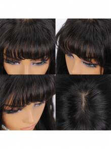 穿戴&無膠4X4預切透明蕾絲無膠180%小波浪帶閉合假髮人類頭髮空氣帽子假髮感覺空氣流動全部 - SNatural - 查看 6