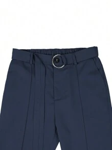 Manfinity Mode Men Slant Pocket Suit Pants - Blue - View 4