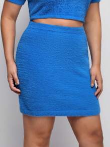 Yelly Gray Designer Women Plus Solid Elegant Sweater Skirt, For Holiday, Party, Vacation, Festival, Ibiza Fits