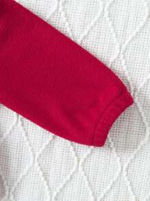 Baby Girl Zip Up Contrast Collar Coat - Multicolor - View 6