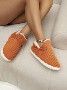 Couple's Warm Closed Toe Slippers For Autumn/Winter