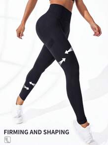 With My Calm Damskie legginsy sportowe Prosty