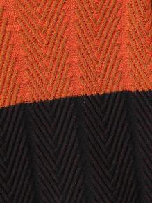 Young Boy Two Tone Drop Shoulder Sweater - Coffee Brown - View 6