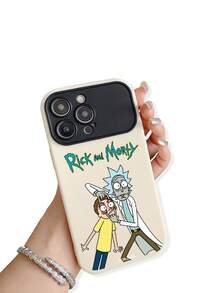 Rick and Morty | ROMWE Funda para móvil con estampado de dibujos animados - Multicolor - Ver 3