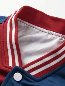 Aesthetic Post Nam Sọc Khối màu Áo khoác bóng chày - Nhiều màu - Xem 3