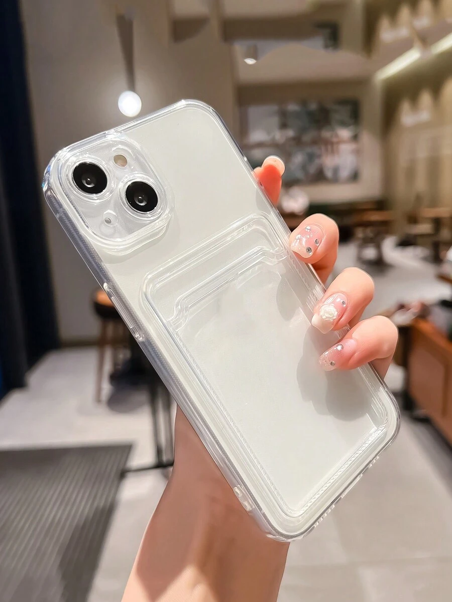 Chống rơi Làm sạch ốp điện thoại Với Card Slot - Trong sáng - Xem 1