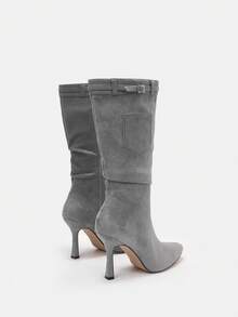 女士中筒靴 - 灰色 - 查看 9