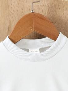 Baby Boys' Emoji & Slogan Print Sweatshirt - White - View 5