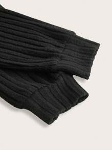 Muchica Drawstring Side Hooded Bodycon Dress - Black - View 3