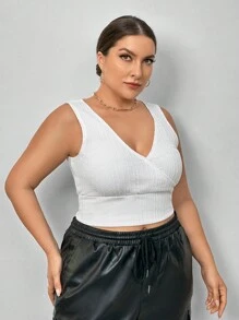 SHEIN Essnce 加3入組實色背心，外出穿搭必備 - 彩色 - 查看 4