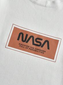 Manfinity RebelGame Nam Mẫu chữ Áo len & Eo dây rút Quần đùi dệt kim - Nhiều màu - Xem 4