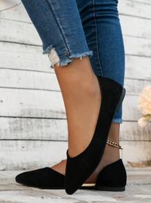 2025 Autumn Fashionable Women's Flat-Soled Hollow Shoes, Comfortable Non-Slip Hollow Shoes - Black - View 6